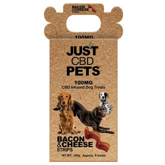 Just CBD 100 MG Doggy Bacon and Cheese Dog Treats
