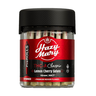 Hazy Mary THC-A Pre-rolls Lemon Cherry Gelato 1G / 50CT Jar 