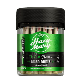 Hazy Mary THC-A Pre-rolls Gush Mintz 1G / 50CT Jar 