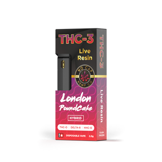 THC-3O Live Resin Disposable: London Poundcake 2g
