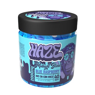 Haze Indica Midnight Blend Blue Raspberry 2000mg Gummy 