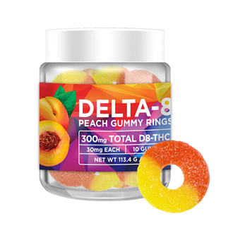 Delta8 Peach Gummies 300 MG
