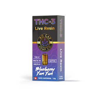THC-3O Live Resin Cartridge: Blueberry Yum Yum 1g